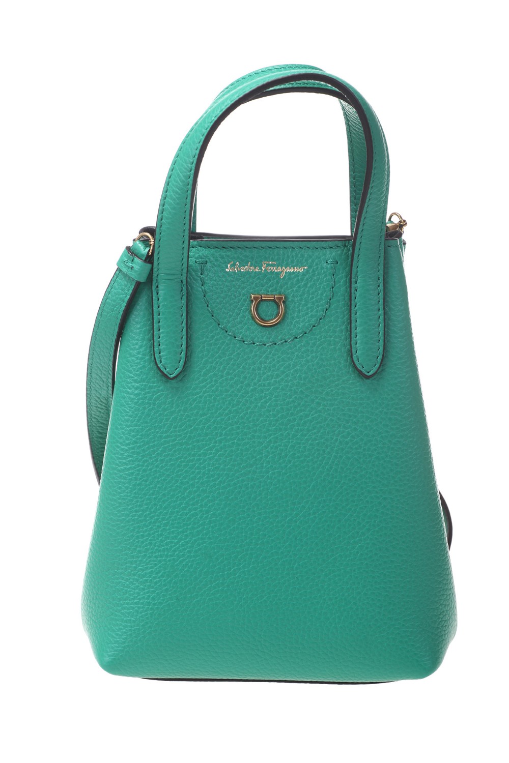 shop SALVATORE FERRAGAMO  Borsina: Salvatore Ferragamo "Borsa Minibag Gancini" in pelle di vitello bottalato.
Pellame soffice e ricco al tatto.
Sfoderata.
Comparti interno unico.
Tracolla regolabile e removibile per indossarla a spalla o cross body.
Dimensioni: Altezza 19 cm, Lunghezza 14 cm, Profondità 7 cm.
Composizione: 100% pelle di vitello.
Fabbricato in Italia.. 212964 TRAVEL-002758947 number 4043026